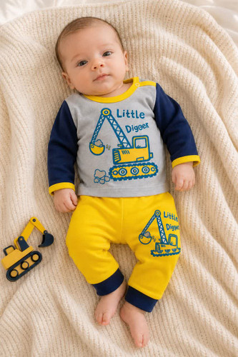 ست سهتکه نوزادی Zirak Baby طرح Little Digger