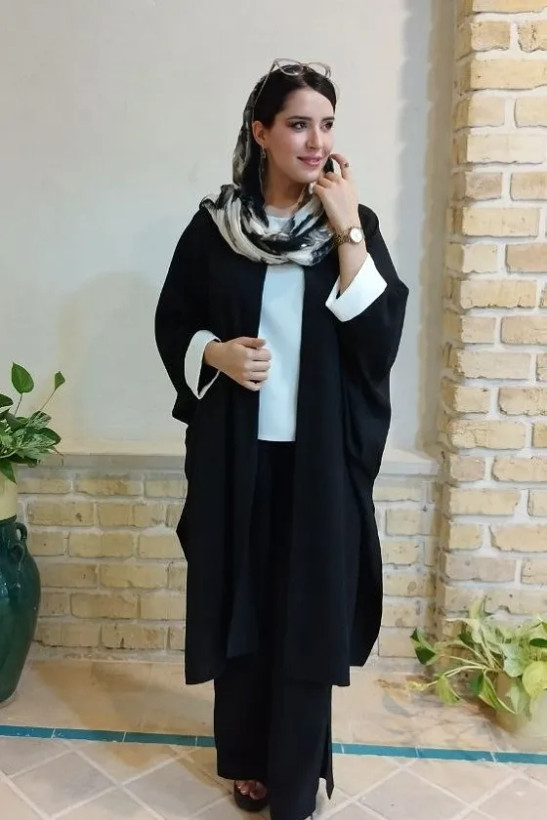 ست سه تکه زنانه شانتون مانتو، تاپ و شلوارL1131