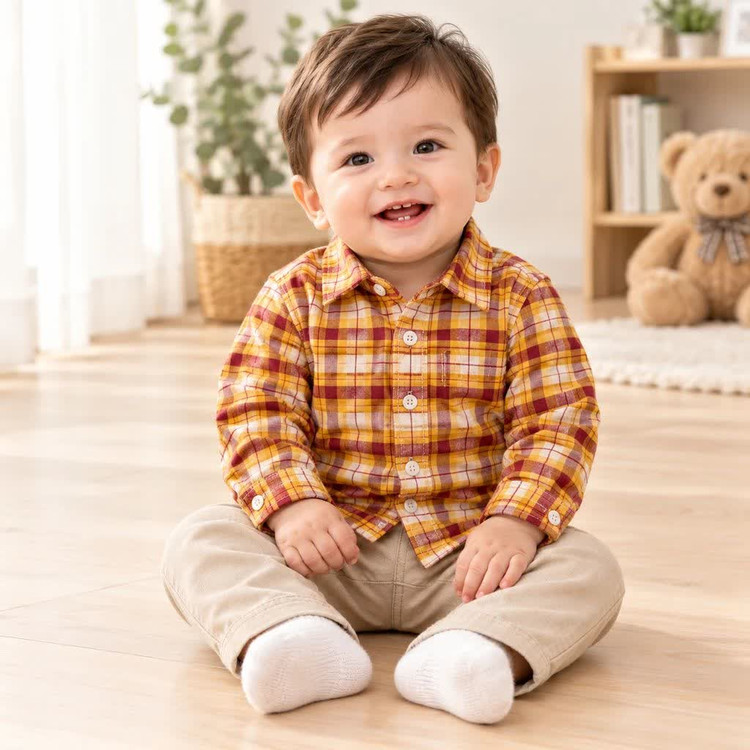 پیراهن چهارخانه نوزادی و بچگانه زارا کیدز (Zara Kids)