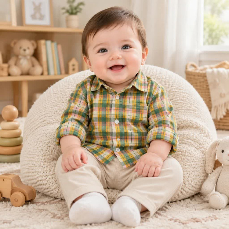 پیراهن چهارخانه نوزادی و بچگانه زارا کیدز (Zara Kids)