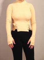 بلوز كبريتي پنبه فینگردار پانچ 340528