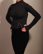 بلوز كبريتي پنبه فینگردار پانچ 340528