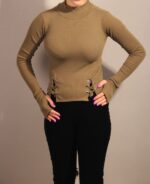 بلوز كبريتي پنبه فینگردار پانچ 340528