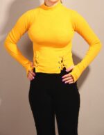 بلوز كبريتي پنبه فینگردار پانچ 340528