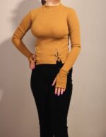 بلوز كبريتي پنبه فینگردار پانچ 340528