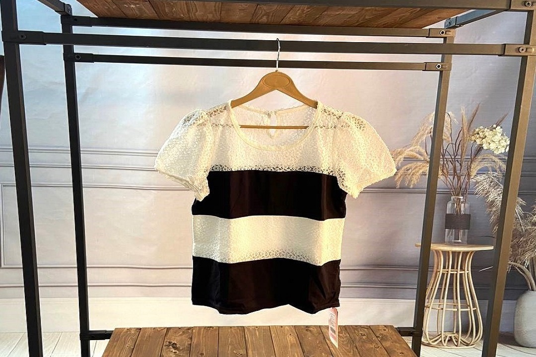 تیشرت توری زنانه سفسد مشکی