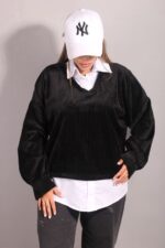 شومیز مخملی مشکی