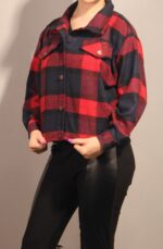 کت چهار خونه کوتاه قرمز