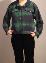 کت چهار خونه کوتاه پشمی