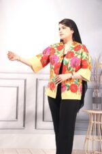 کت لینن سوزن دوزس شده