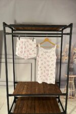 تاپ شلوارک سفید قرمز