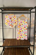 تاپ شلوارک سفید وقرمز