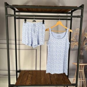 تاپ وشلوارک آبی