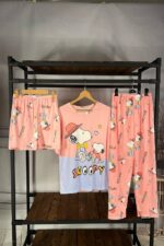 ست راحتی سه تیکه صورتی