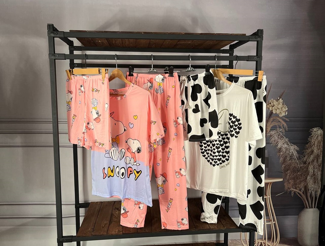 لباس خانگی سه تیکه دخترانه