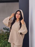 مدل ست هودی شلوار اسپرت با رنگ طوسی، مناسب استایل روزمره و خرید از لیمامد