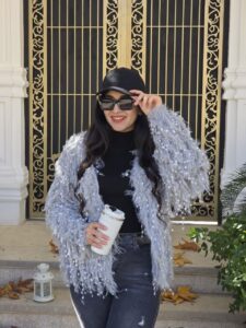 خرید ژاکت ریش ریش خاکستری، ژاکت خاکستری مدل L 35، ژاکت ریش ریش، خرید آنلاین ژاکت