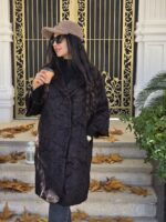 پالتو پوست مصنوعی پالتو مشکی زنانه پالتو زنانه مشکی