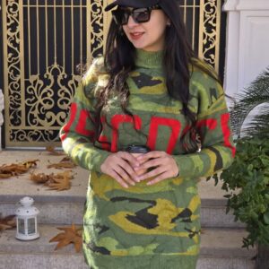 "پلیور سبز زنانه بافت شیک مناسب سایز 36 تا 42، با طراحی ساده و جنس باکیفیت، مناسب برای استایل زمستانی و خرید اقساطی از اسنپ‌پی."