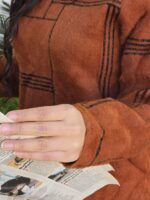 "تونیک بافت زنانه طرح‌دار با طراحی شیک، مناسب سایزهای ۳۶ تا ۴۲ و خرید اقساطی از لیما مد"