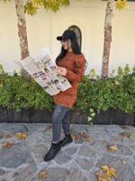 "تونیک بافت زنانه طرح‌دار با طراحی شیک، مناسب سایزهای ۳۶ تا ۴۲ و خرید اقساطی از لیما مد"