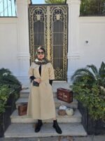 مدل دامن کتان در 4 رنگ کرم، خاکی، سبز تیره و سبز پاستیلی.