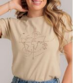 تیشرت پینترستی طرح نقشه جهان