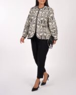 کت شلوار کاج مشکی با جنس تافته درجه یک و شلوار تنسل، فری سایز (38 تا 46) کت شلوار زنانه اسنپ پی کت و شلوار زنانه شیراز کت و شلوار زنانه شیراز