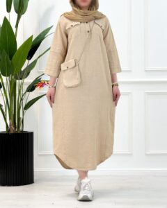 کفتان کنفی, خرید کفتان تابستانی, کفتان زنانه شیک, کفتان با جیب, کفتان با کیف, لباس راحت تابستانی, استایل تابستانی, خرید قسطی لباس, خرید با اسنپ پی, کفتان فرانک, لیمامد, کفتان شیک و خنک, کفتان کنفی فرانک L657