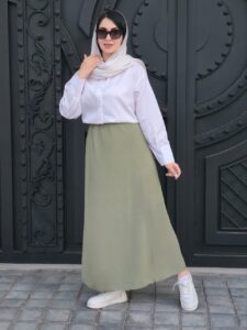 دامن نخی, دامن بلند زنانه, دامن نخی بلند, دامن نخی تابستانی, دامن نخی راحت, دامن سایز بزرگ, دامن مناسب سایز ۳۶ تا ۴۴, دامن با پارچه نخی, دامن بلند روزمره, دامن نخی رویا, دامن زنانه اقساطی, خرید دامن نخی, دامن نخی قسطی, دامن رویا L657, لباس راحتی زنانه