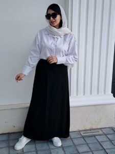 دامن نخی, دامن بلند زنانه, دامن نخی بلند, دامن نخی تابستانی, دامن نخی راحت, دامن سایز بزرگ, دامن مناسب سایز ۳۶ تا ۴۴, دامن با پارچه نخی, دامن بلند روزمره, دامن نخی رویا, دامن زنانه اقساطی, خرید دامن نخی, دامن نخی قسطی, دامن رویا L657, لباس راحتی زنانه