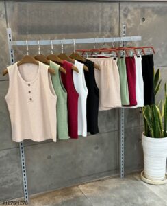 تاپ و شورتک زنانه, ست راحتی زنانه, لباس راحتی تابستانی, خرید اقساطی لباس زنانه, تاپ زنانه تسلا, شورتک زنانه تسلا, ست زنانه خنک تابستانی, خرید با اسنپ پی, ست خانگی زنانه, لباس زنانه سایز بزرگ, لباس زنانه سایز ۴۴, تاپ و شورتک تابستانی, پارچه تسلا زنانه, لباس راحتی خنک