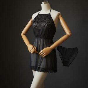 لباس خواب فانتزی سایز بزرگ مشکی و قرمز زنانه با خرید اقساطی