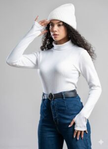 بادی یقه اسکی فینگردار, بادی فانریپ, بادی زنانه, بادی یقه ایستاده, خرید بادی فینگردار, بادی آستین بلند, بادی مشکی زنانه, بادی سفید زنانه