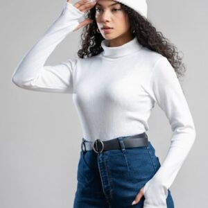 بادی یقه اسکی فینگردار, بادی فانریپ, بادی زنانه, بادی یقه ایستاده, خرید بادی فینگردار, بادی آستین بلند, بادی مشکی زنانه, بادی سفید زنانه