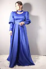 لباس آبی آستین پف